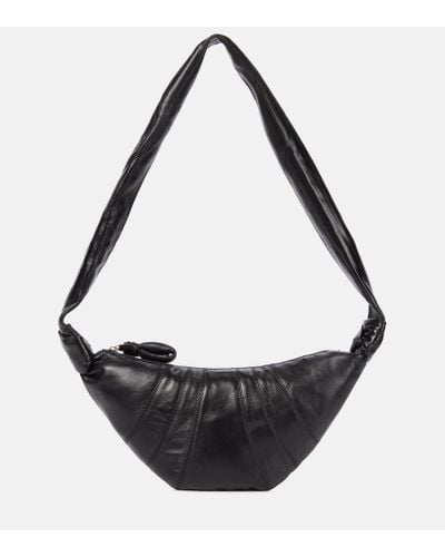 Lemaire Schultertasche Croissant Small aus Leder - Schwarz