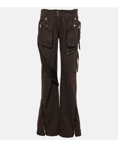 Blumarine Low-rise Denim Cargo Pants - Black