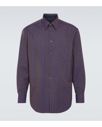Burberry Camicia in lana a righe - Blu
