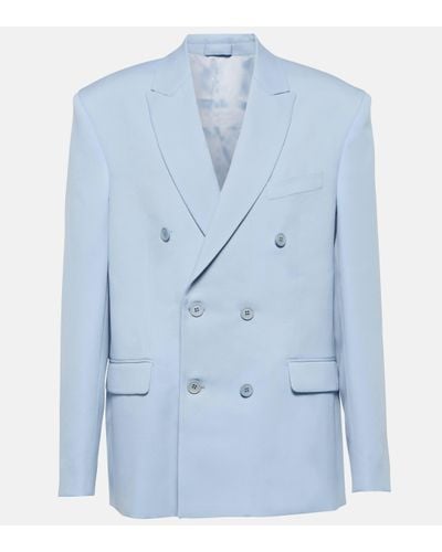 Wardrobe NYC Blazer en laine - Bleu