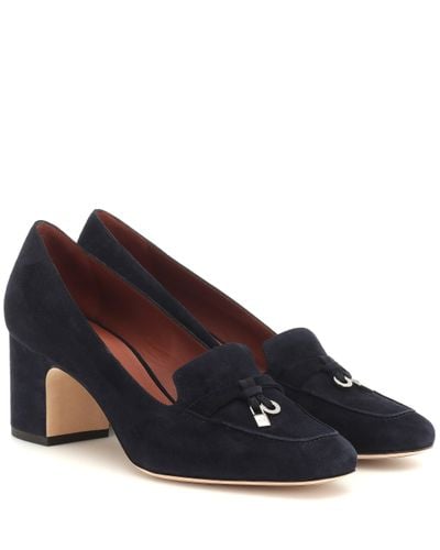 Loro Piana My Charms Suede Court Shoes - Blue