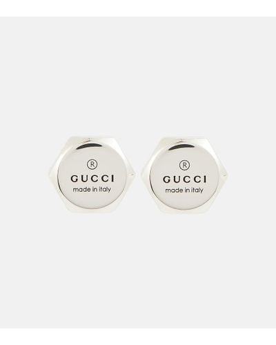 Gucci Pendientes de plata de ley - Blanco