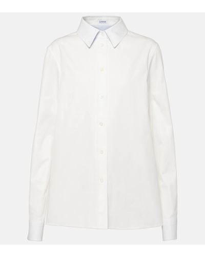 Loewe Cotton Satin Shirt - White