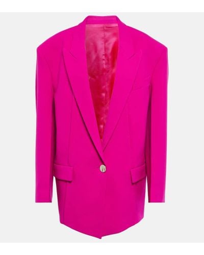 The Attico Glen Oversized Single-breasted Blazer - Pink