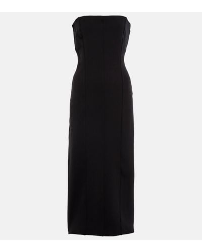 The Row Strapless Midi Dress - Black