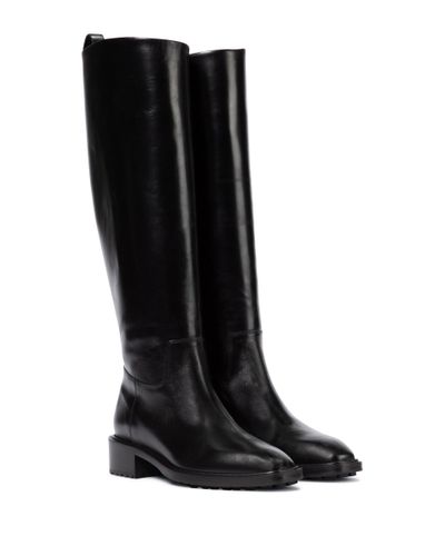 Aeyde Tammy Leather Riding Boots - Black