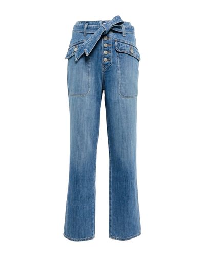 Veronica Beard Rinley High-rise Cropped Jeans - Blue