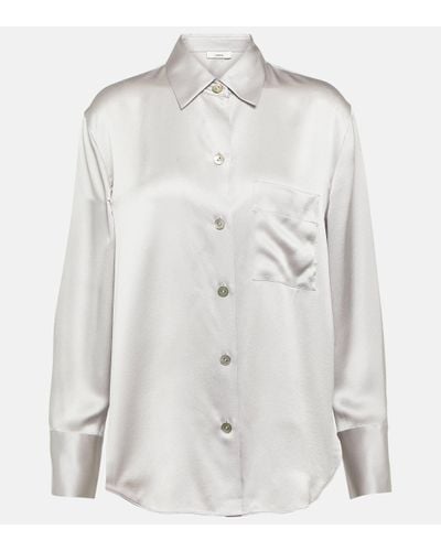 Vince Silk Shirt - Grey