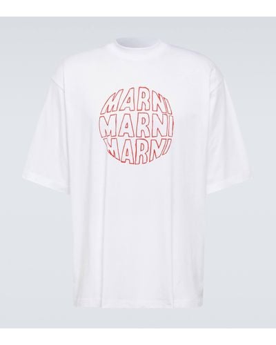 Marni T-shirt imprime en coton - Blanc