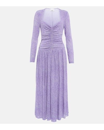 Isabel Marant Jenny Animal-printed Midi Dress - Purple