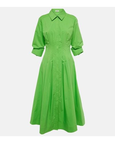 Jonathan Simkhai Signature Jazz Poplin Shirt Dress - Green
