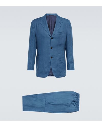 Kiton Linen Suit - Blue