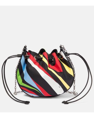 Emilio Pucci Abstract-print Pouch Shoulder Bag - Multicolour