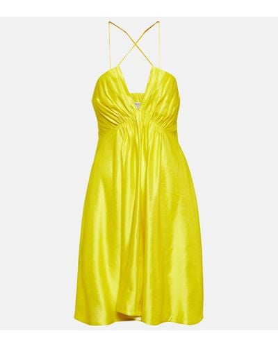 Dorothee Schumacher Hemp-blend Minidress - Yellow