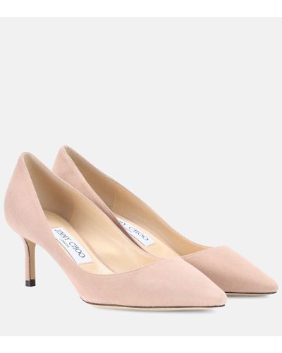 Jimmy Choo Pumps Romy 60 aus Veloursleder - Pink