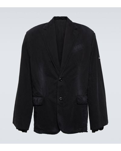 Balenciaga Oversized Cotton Blazer - Black