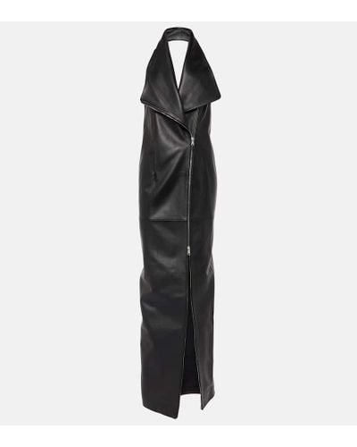 Monot Robe aus Leder - Schwarz