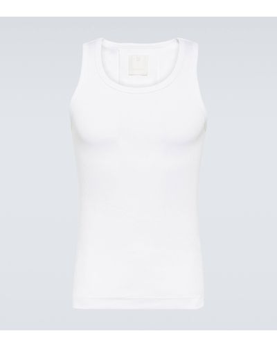 Givenchy Ribbed-knit Cotton Tank Top - White