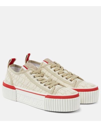 Christian Louboutin Plateau-Sneakers Super Pedro CL - Weiß
