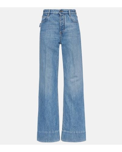 Bottega Veneta Mid-rise Wide-leg Jeans - Blue
