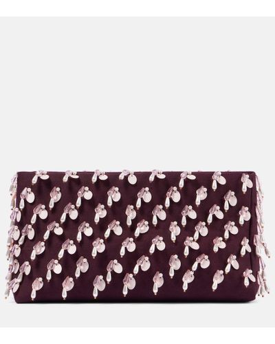 Dries Van Noten Clutch adornado - Morado