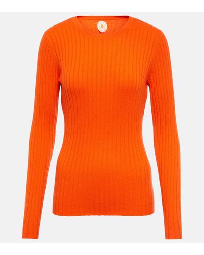 Jardin Des Orangers Ribbed-knit Cashmere Jumper - Orange