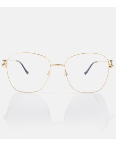 Cartier Panthere De Cartier Round Glasses - White