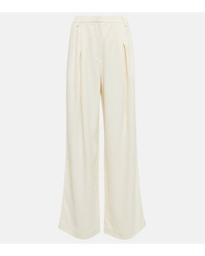 Co. Pleated Wide-leg Trousers - White