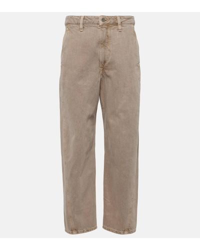 Lemaire Twisted High-rise Straight Jeans - Natural