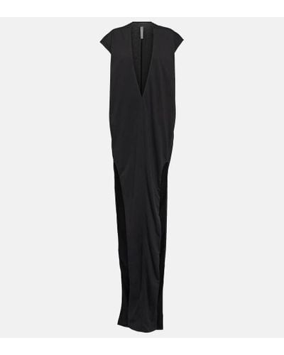 Rick Owens Arrowhead Cotton Maxi Dress - Black