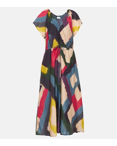 Velvet Claudette Cotton And Silk Maxi Dress - Multicolour