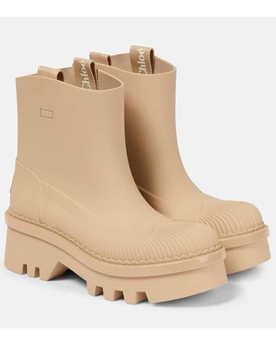 Chloé Raina Rain Boots - Natural