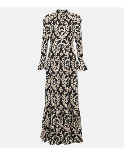 La DoubleJ Visconti Printed Maxi Dress - White