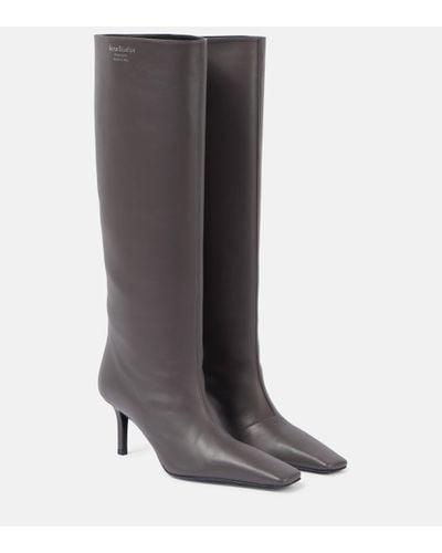 Acne Studios Leather Knee-high Boots - Grey