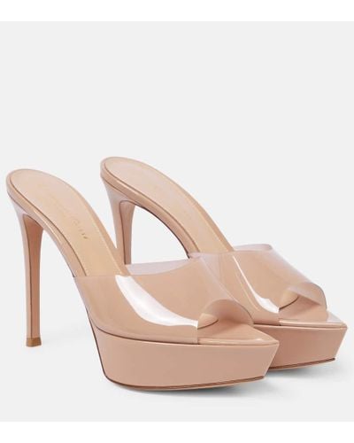 Gianvito Rossi Betty Pvc And Leather Sandals - Pink