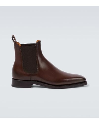 Ralph Lauren Purple Label Penfield Leather Ankle Boots - Brown