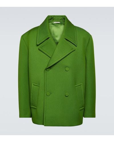 Valentino Double-breasted Peacoat - Green