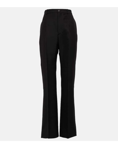 Balenciaga High-Rise-Hose einem Wollgemisch - Schwarz