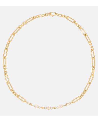 Jade Trau Paige 18kt Gold Chain Necklace With Diamonds - Metallic