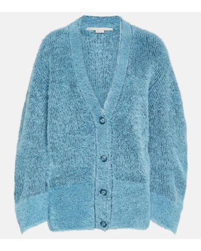 Stella McCartney Cardigan in maglia a coste - Blu