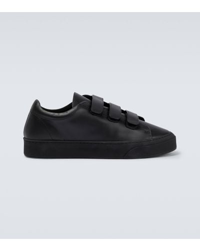 The Row Dean Leather Low-top Trainers - Black