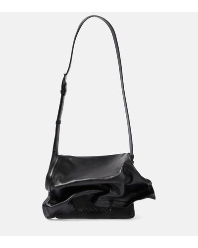 Y. Project Wire Small Leather Crossbody Bag - Black