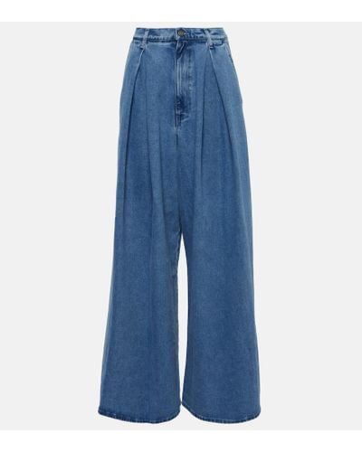 GIUSEPPE DI MORABITO Jeans anchos de tiro alto - Azul