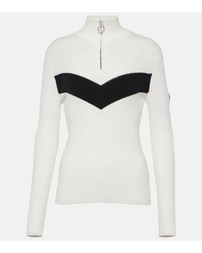Fusalp Andromede Ribbed-knit Half-zip Jumper - White