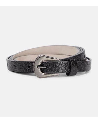 Brunello Cucinelli Leather Belt - Black