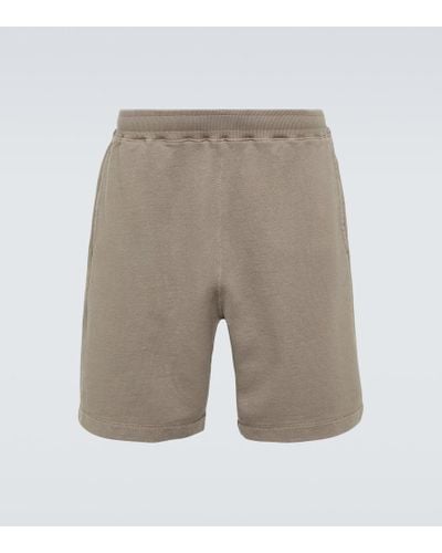 Stone Island Shorts de felpa de algodon - Gris