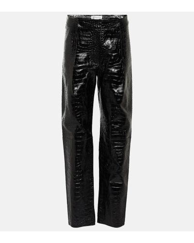 Victoria Beckham High-rise Leather leggings - Black