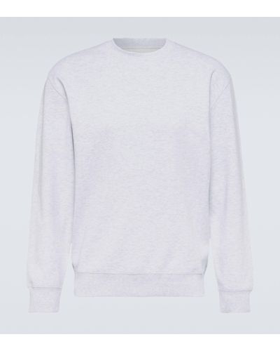 Brunello Cucinelli Sweat-shirt en coton melange - Blanc