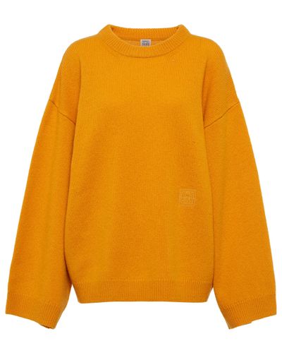 Totême Pullover in lana e cashmere - Arancione