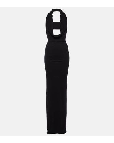 LAQUAN SMITH Ruched Jersey Gown - Black
